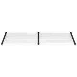 Vidaxl deurluifel 239x90 cm polycarbonaat zwart en transparant