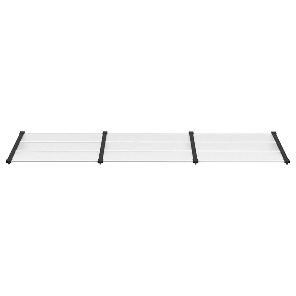 Vidaxl deurluifel 297,5x90 cm polycarbonaat zwart en transparant