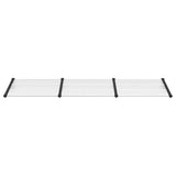 Vidaxl deurluifel 297,5x90 cm polycarbonaat zwart en transparant