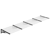 Vidaxl deurluifel 396x90 cm polycarbonaat zwart en transparant