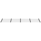 Vidaxl deurluifel 396x90 cm polycarbonaat zwart en transparant