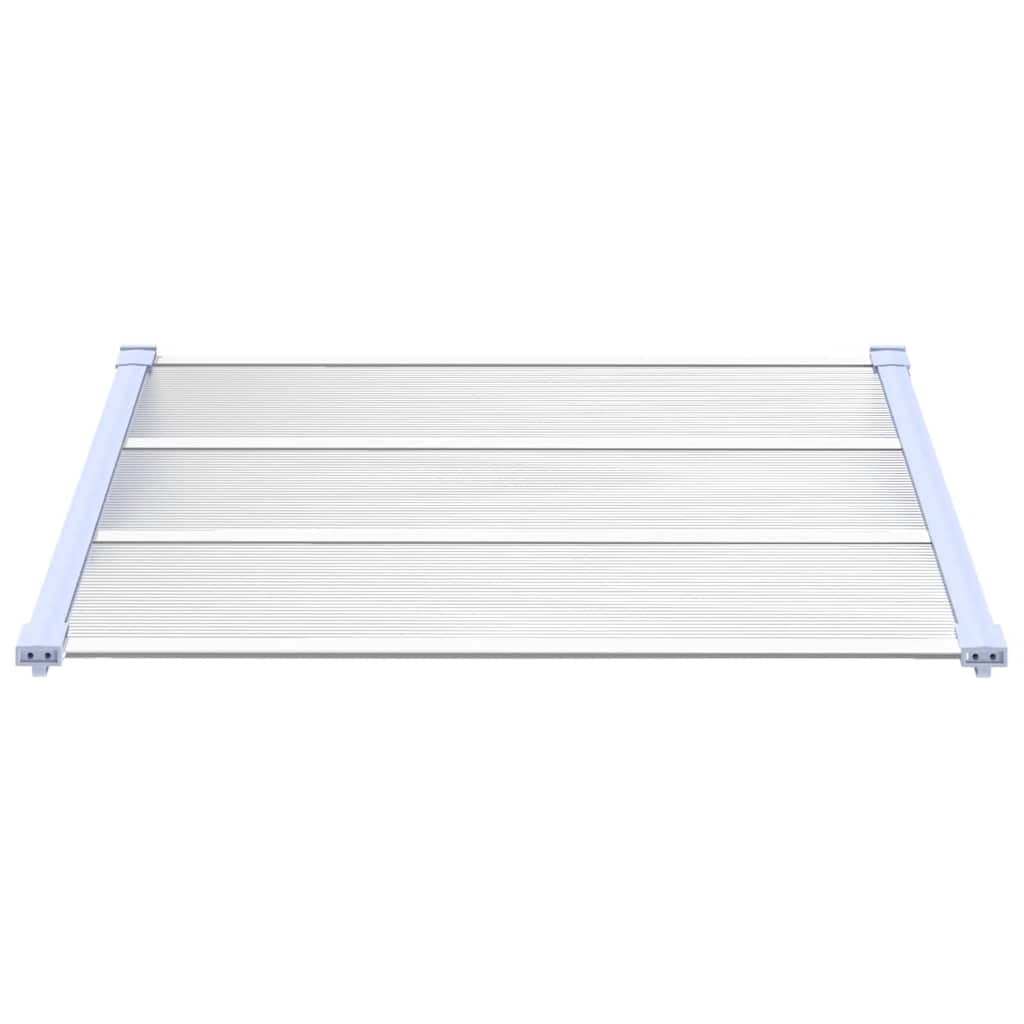 Vidaxl deurluifel 122x90 cm polycarbonaat grijs en transparant