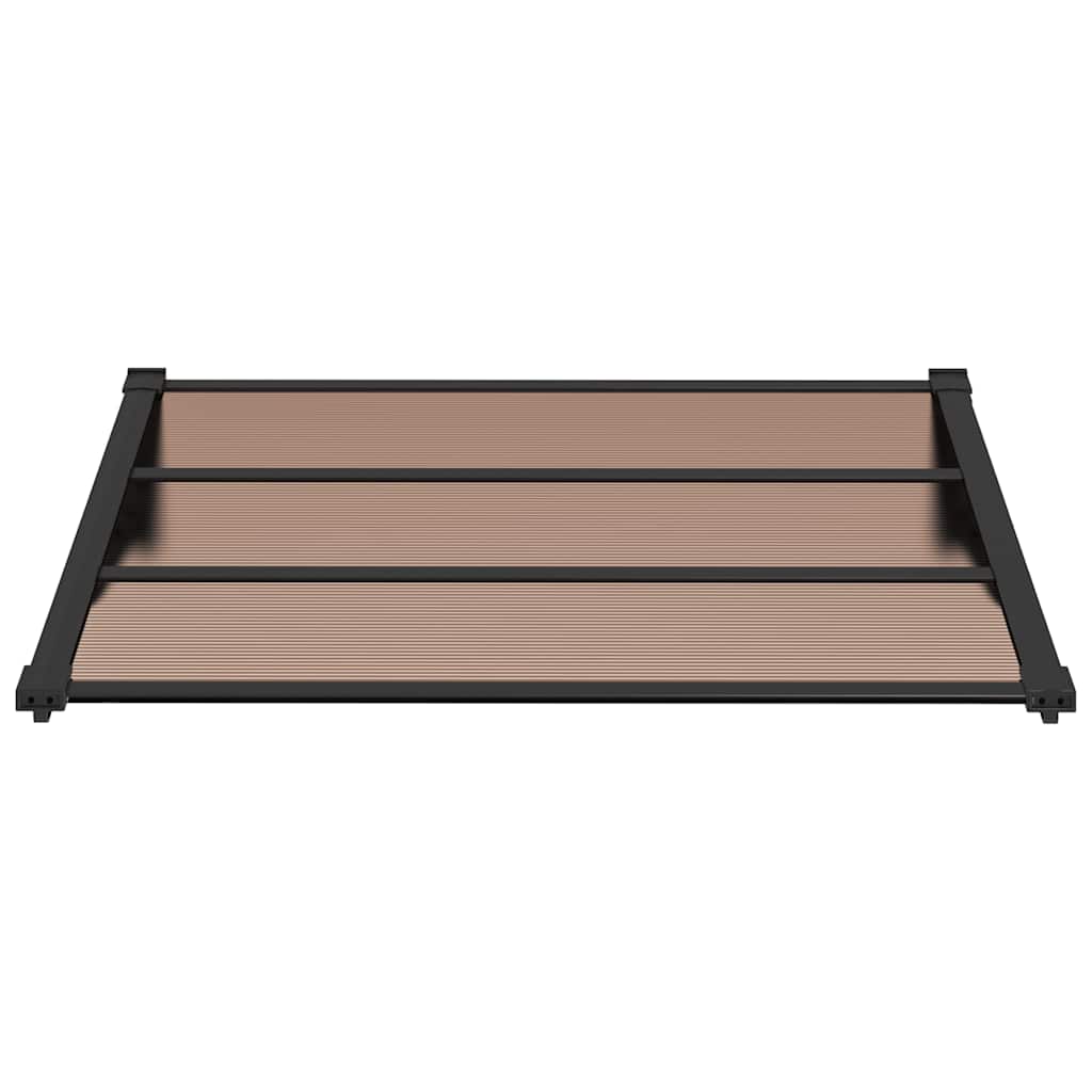 Vidaxl deurluifel 122x90 cm polycarbonaat zwart