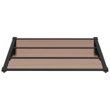 Vidaxl deurluifel 122x90 cm polycarbonaat zwart