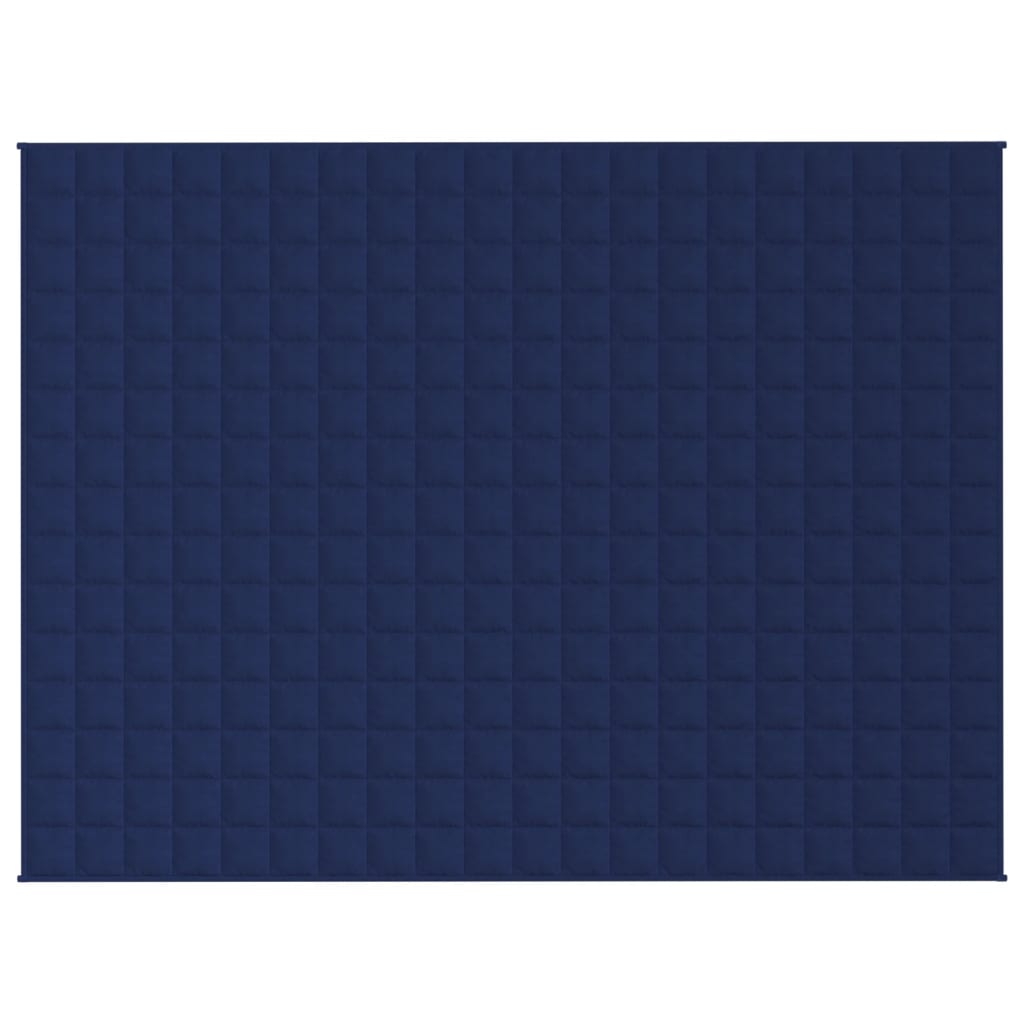 Vidaxl verzwaringsdeken 152x203 cm 11 kg stof blauw