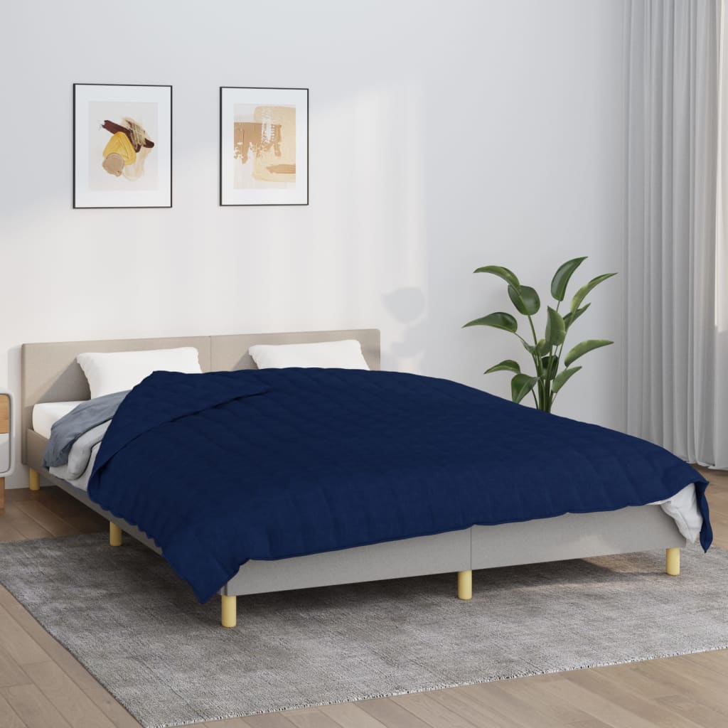 Vidaxl verzwaringsdeken 200x220 cm 9 kg stof blauw