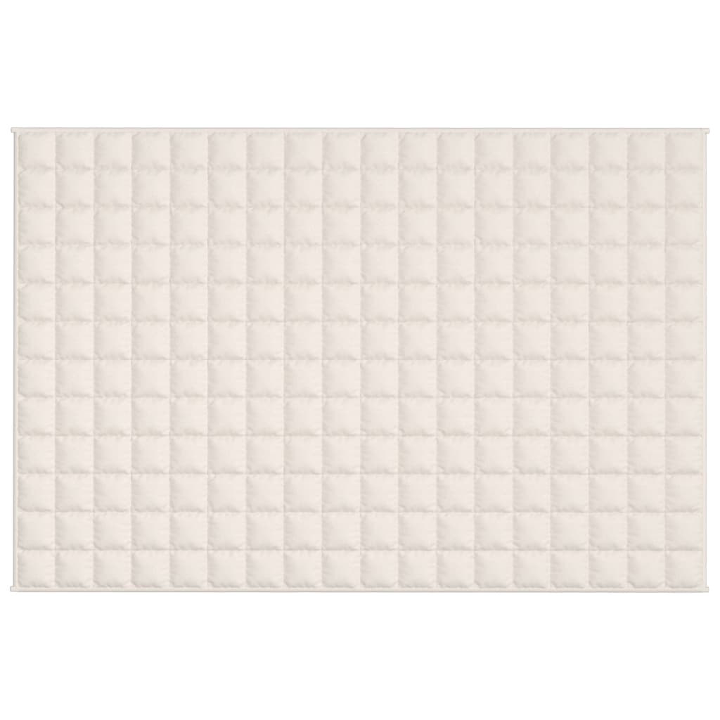 Vidaxl verzwaringsdeken 122x183 cm 5 kg stof lichtcrèmekleurig