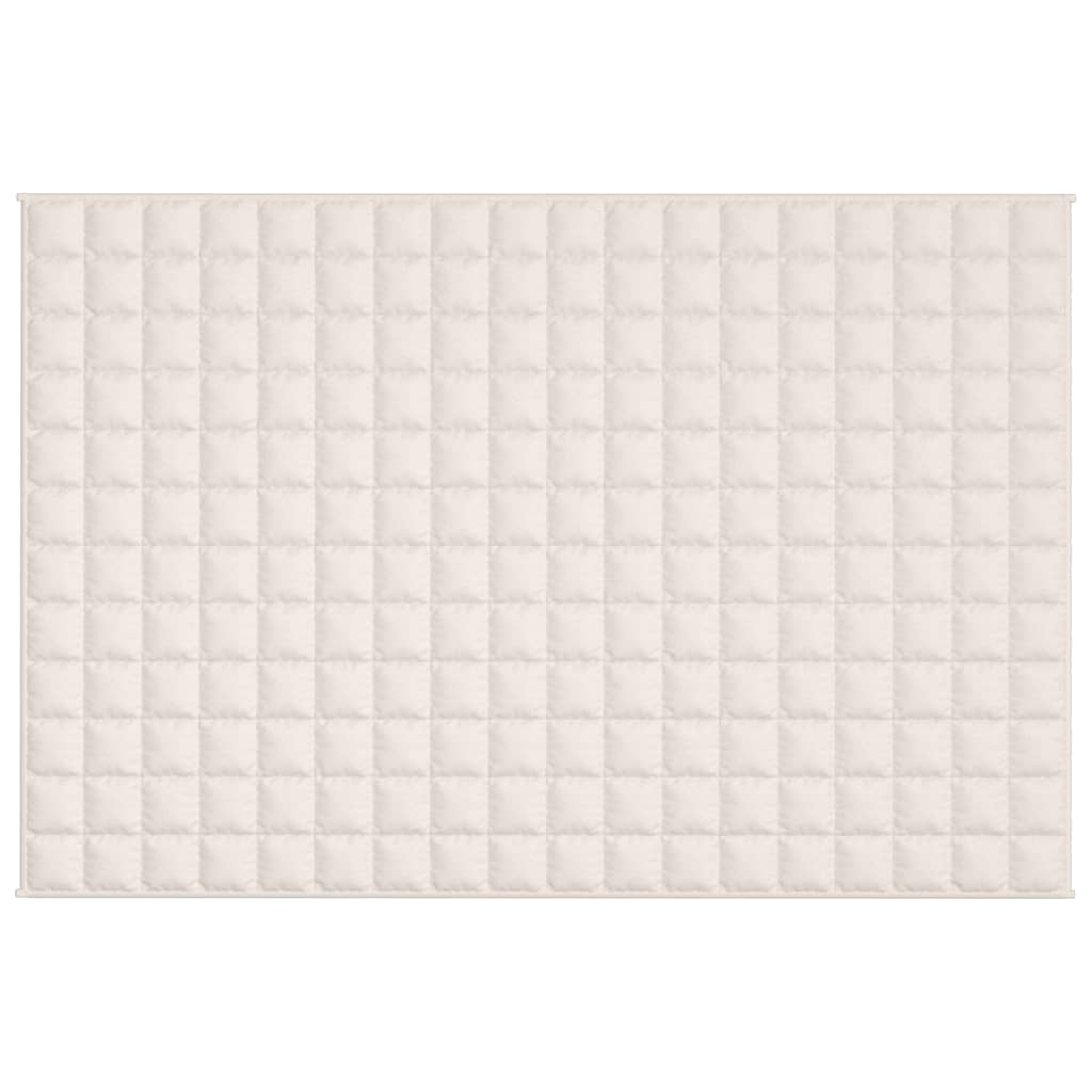 Vidaxl verzwaringsdeken 122x183 cm 9 kg stof lichtcrèmekleurig