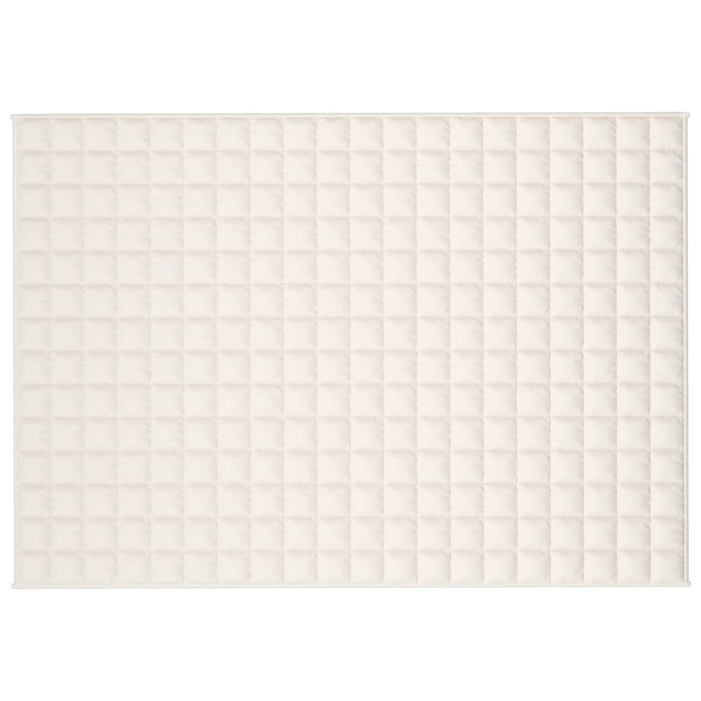 Vidaxl verzwaringsdeken 140x200 cm 6 kg stof lichtcrèmekleurig