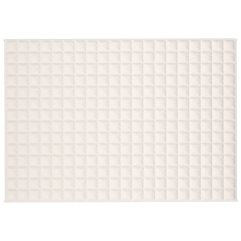 Vidaxl verzwaringsdeken 135x200 cm 10 kg stof lichtcrèmekleurig