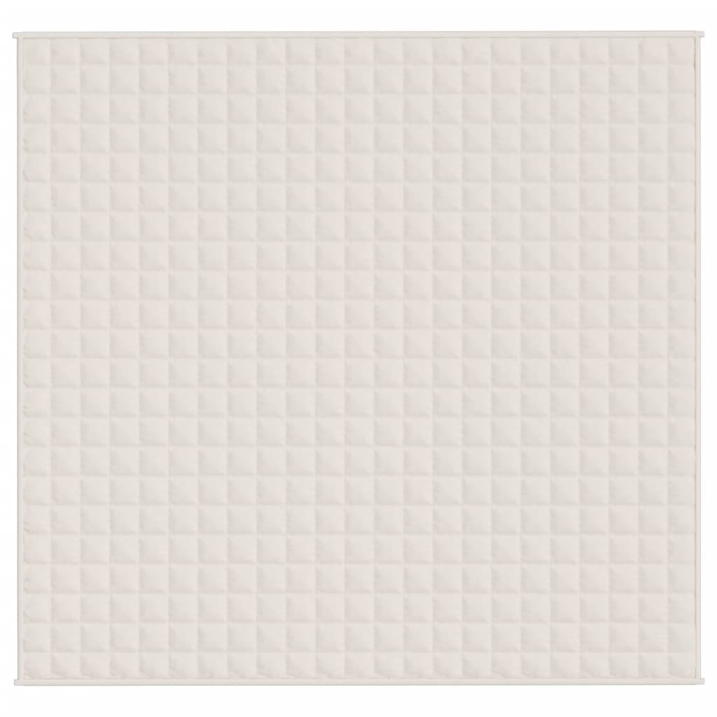 Vidaxl verzwaringsdeken 220x240 cm 11 kg stof lichtcrèmekleurig