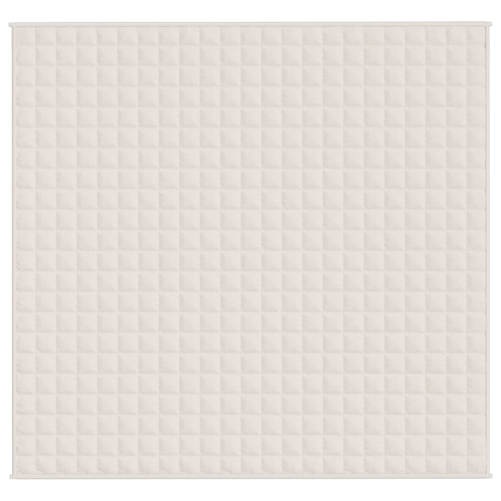 Vidaxl verzwaringsdeken 220x230 cm 15 kg stof lichtcrèmekleurig