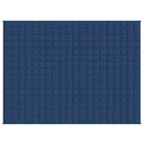 Vidaxl verzwaringsdeken 152x203 cm 7 kg stof blauw