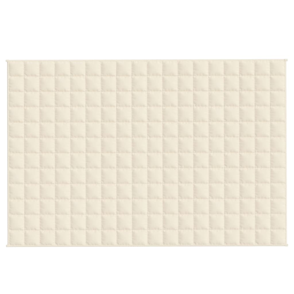 Vidaxl verzwaringsdeken 122x183 cm 5 kg stof lichtcrèmekleurig