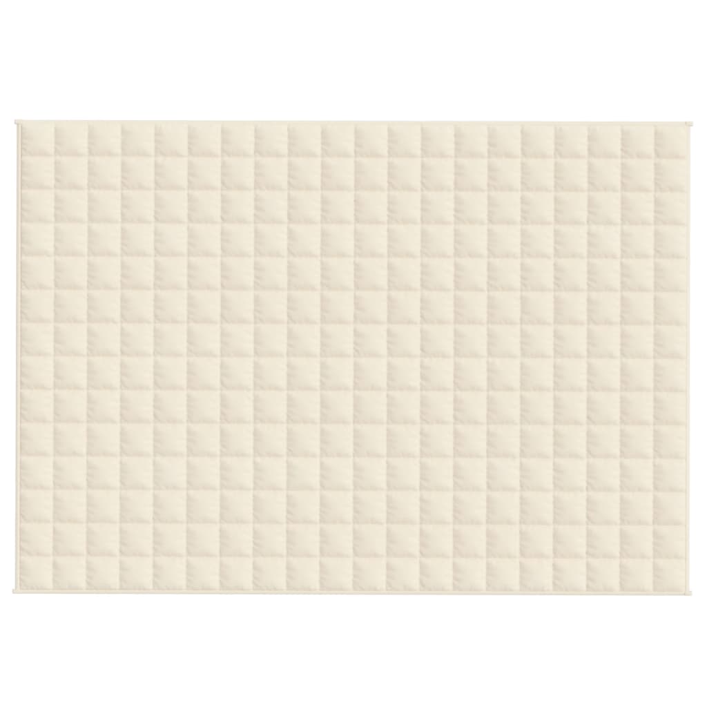 Vidaxl verzwaringsdeken 140x200 cm 6 kg stof lichtcrèmekleurig