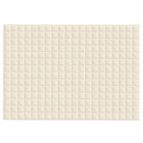 Vidaxl verzwaringsdeken 140x200 cm 6 kg stof lichtcrèmekleurig