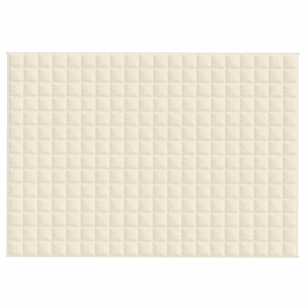 Vidaxl verzwaringsdeken 140x200 cm 10 kg stof lichtcrèmekleurig