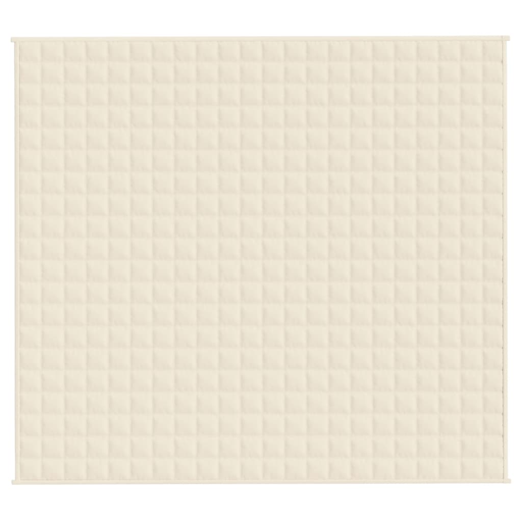 Vidaxl verzwaringsdeken 200x230 cm 13 kg stof lichtcrèmekleurig