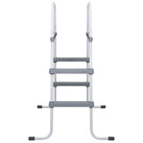 Vidaxl zwembadladder 84 cm staal grijs