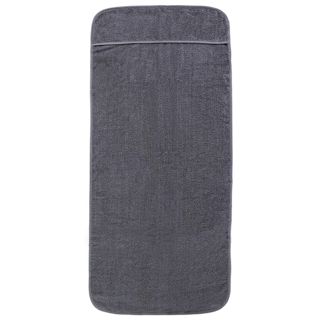 Vidaxl strandhanddoeken 2 st 400 g m² 75x200 cm stof antracietkleurig