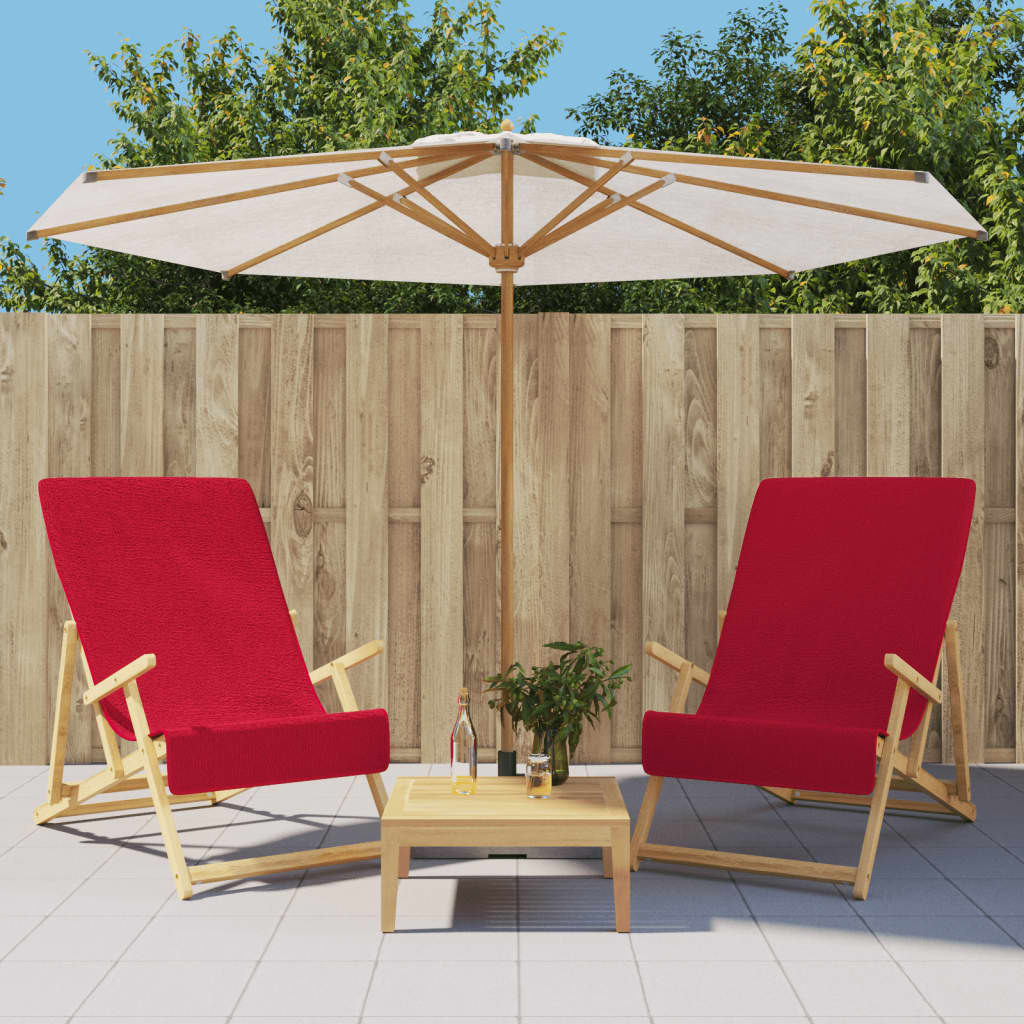 Vidaxl strandhanddoeken 2 st 400 g m² 60x135 cm stof bordeauxrood
