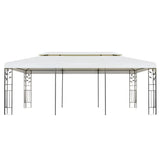 VidaXL Prieel met dubbel dak 6x3 m wit