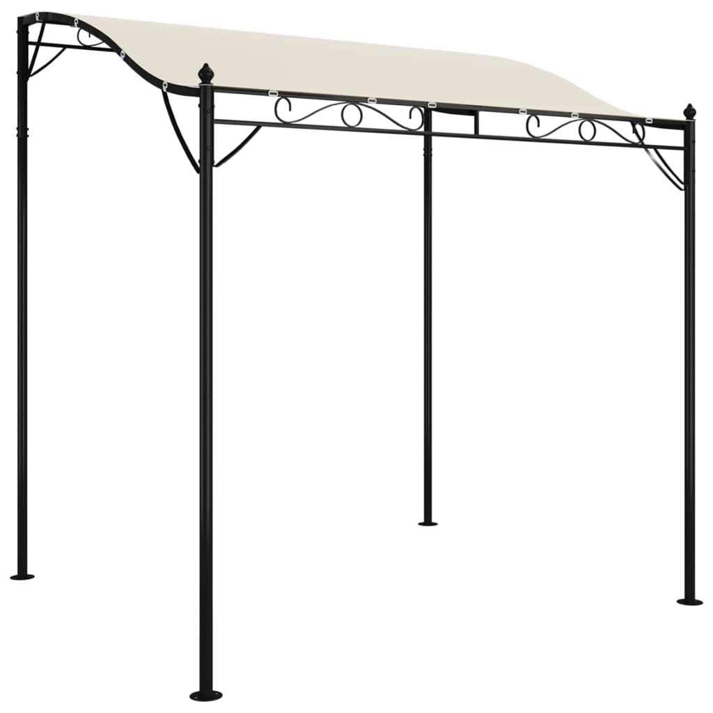 VidaXL Luifel 2x2,3 m 180 g m² stof en staal crèmekleurig