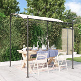 VidaXL Luifel 2x2,3 m 180 g m² stof en staal crèmekleurig