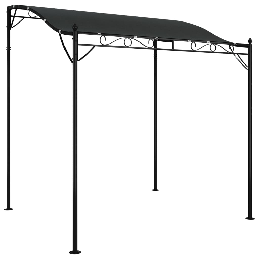 VidaXL Luifel 2x2,3 m 180 g m² stof en staal antracietkleurig