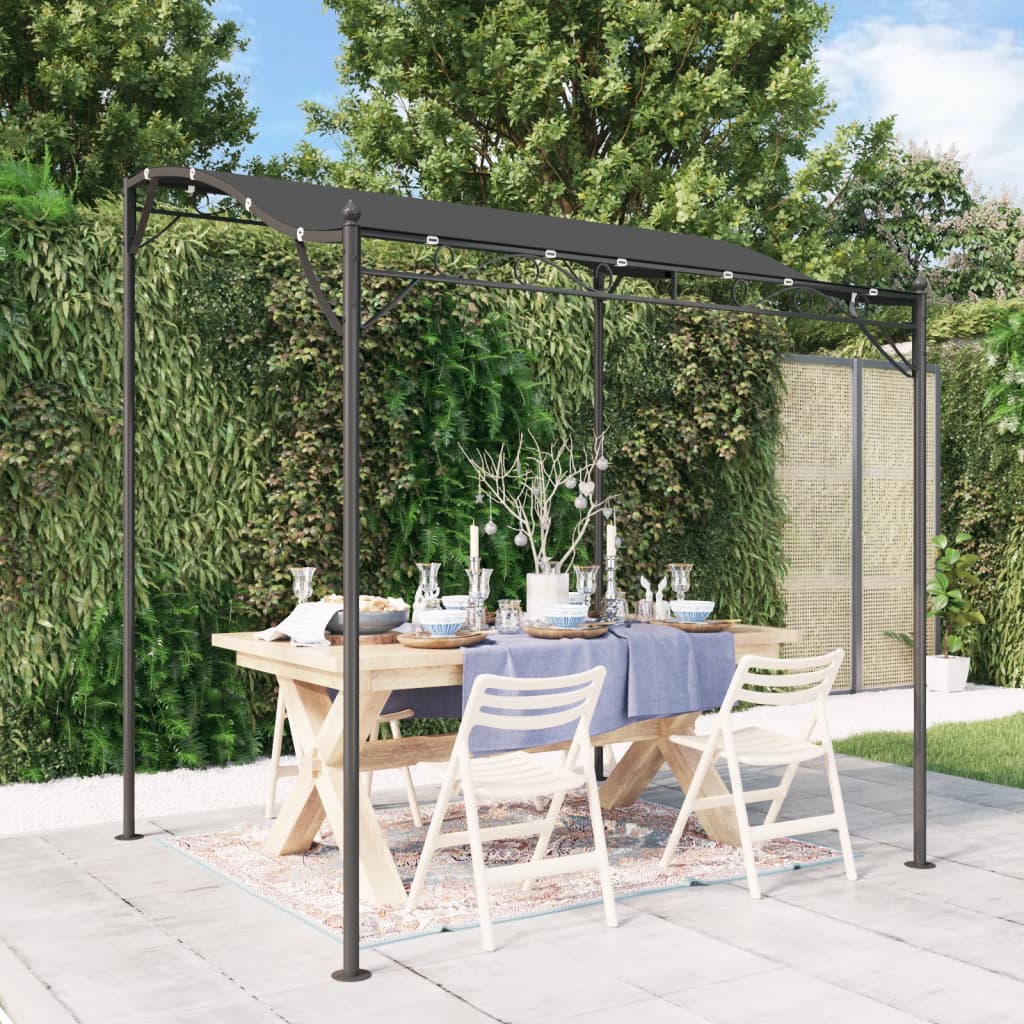 VidaXL Luifel 2x2,3 m 180 g m² stof en staal antracietkleurig