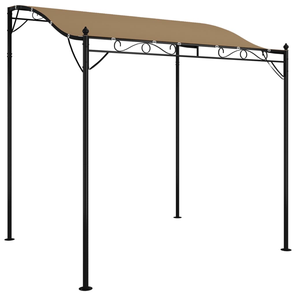 VidaXL Luifel 2x2,3 m 180 g m² stof en staal taupe