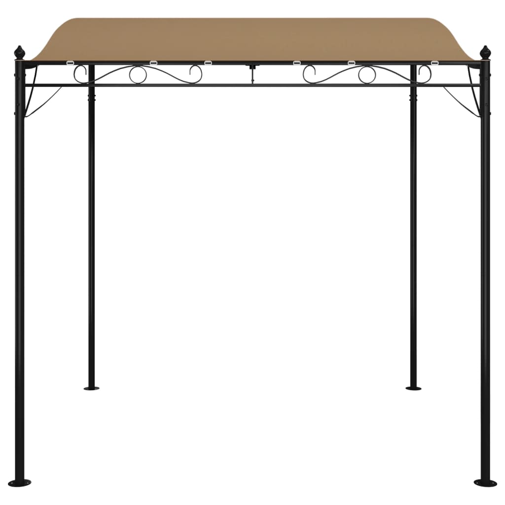 VidaXL Luifel 2x2,3 m 180 g m² stof en staal taupe