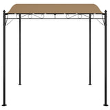 VidaXL Luifel 2x2,3 m 180 g m² stof en staal taupe