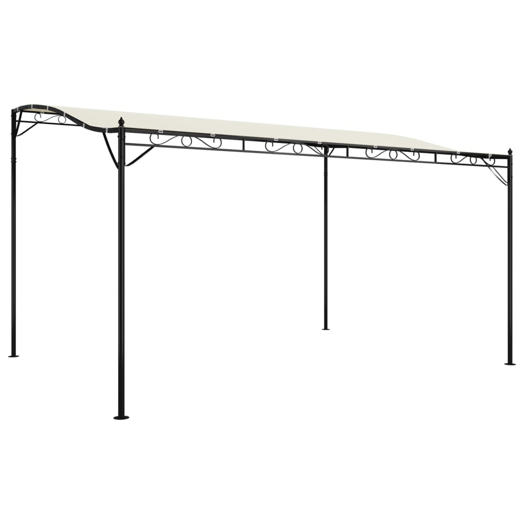 VidaXL Luifel 4x3 m 180 g m² stof en staal crèmekleurig