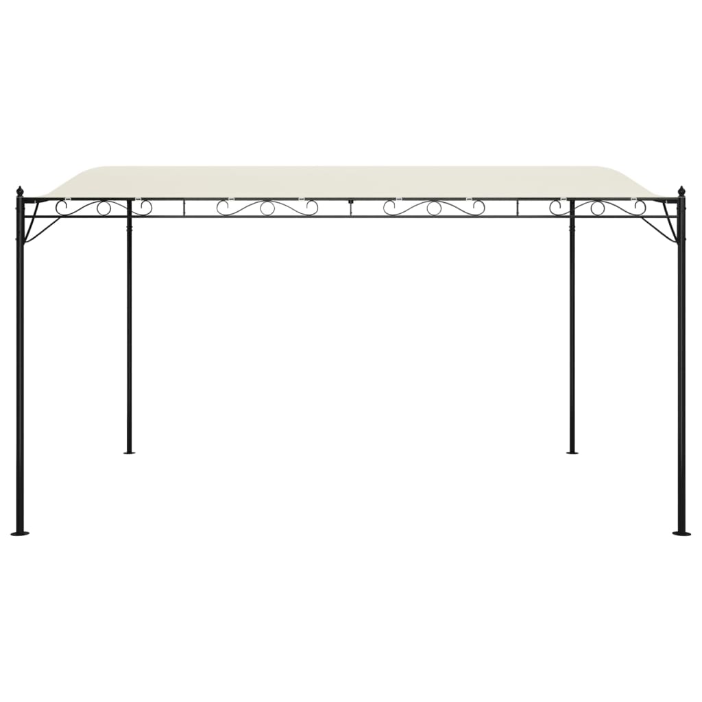 VidaXL Luifel 4x3 m 180 g m² stof en staal crèmekleurig