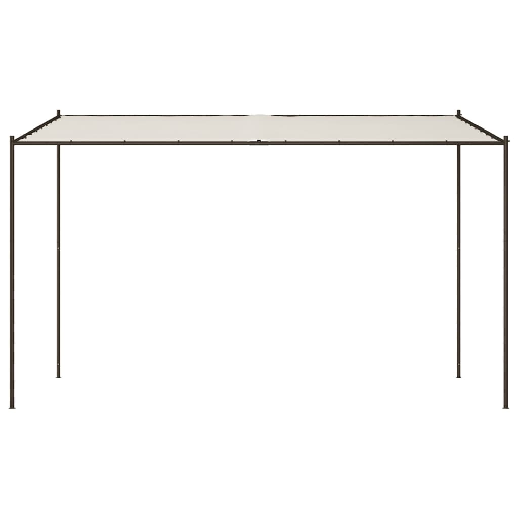 Vidaxl prieel 4x4 m 180 g m² stof en staal wit