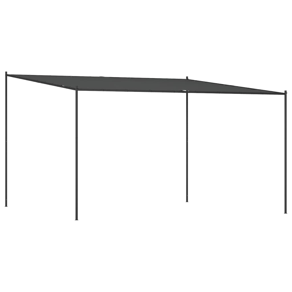 Vidaxl prieel 4x4 m 180 g m² stof en staal antracietkleurig
