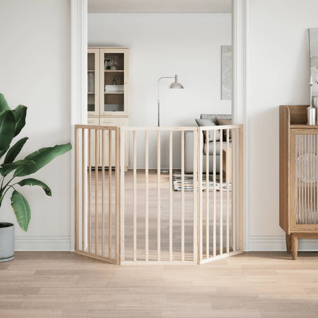 Vidaxl hondenhek opvouwbaar 3 panelen 150 cm populierenhout