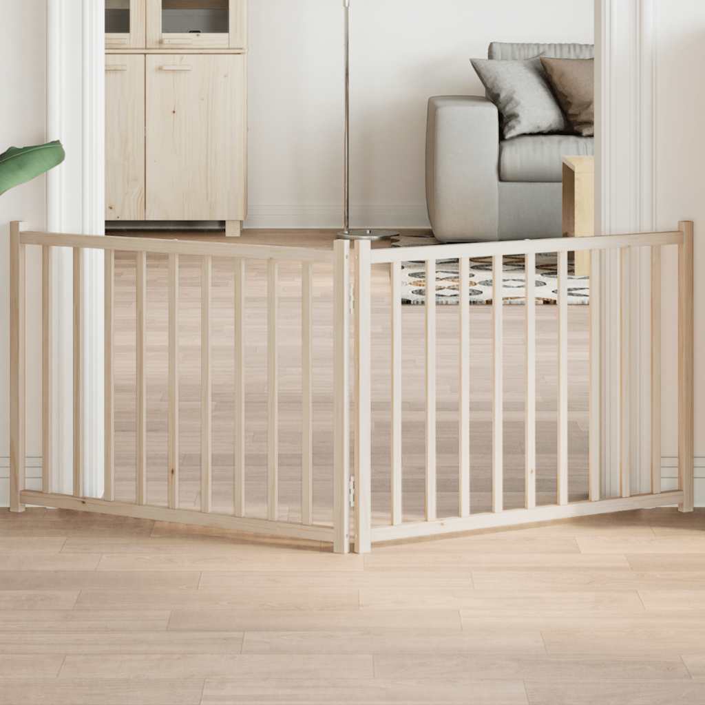 Vidaxl hondenhek inklapbaar 2 panelen 160 cm massief vurenhout