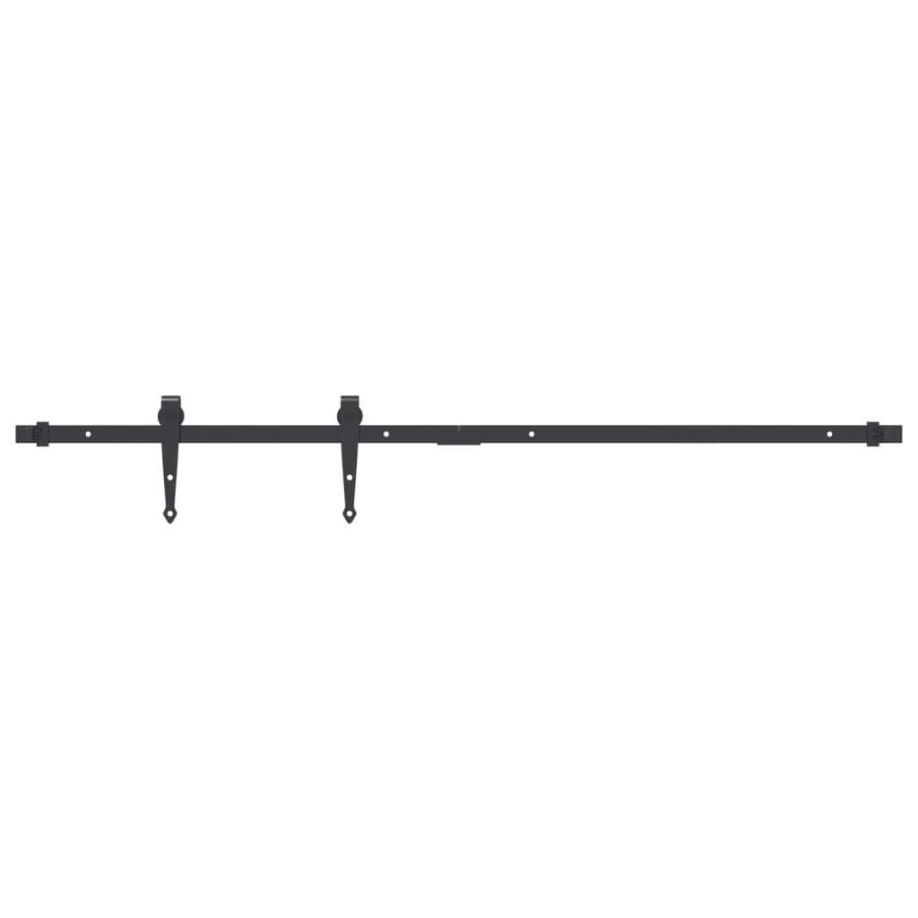 Vidaxl ophangset voor minischuifdeur 122 cm koolstofstaal zwart