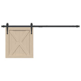 Vidaxl ophangset voor minischuifdeur 122 cm koolstofstaal zwart