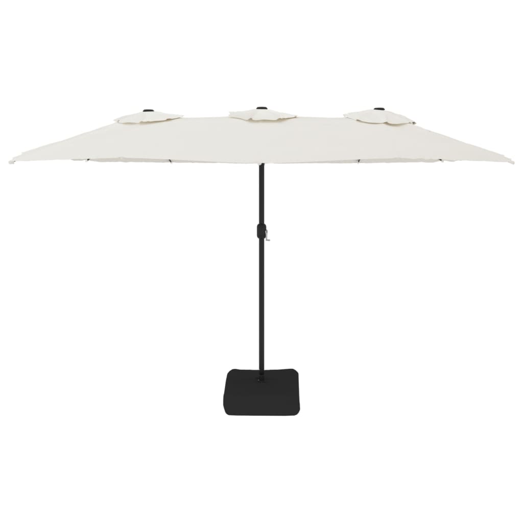 VidaXL Parasol dubbel 449x245 cm zandwit