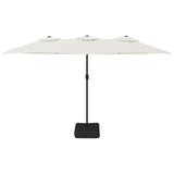 VidaXL Parasol dubbel 449x245 cm zandwit