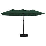 VidaXL Parasol dubbel 449x245 cm groen