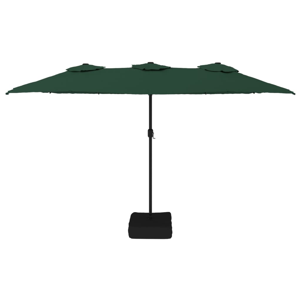 VidaXL Parasol dubbel 449x245 cm groen