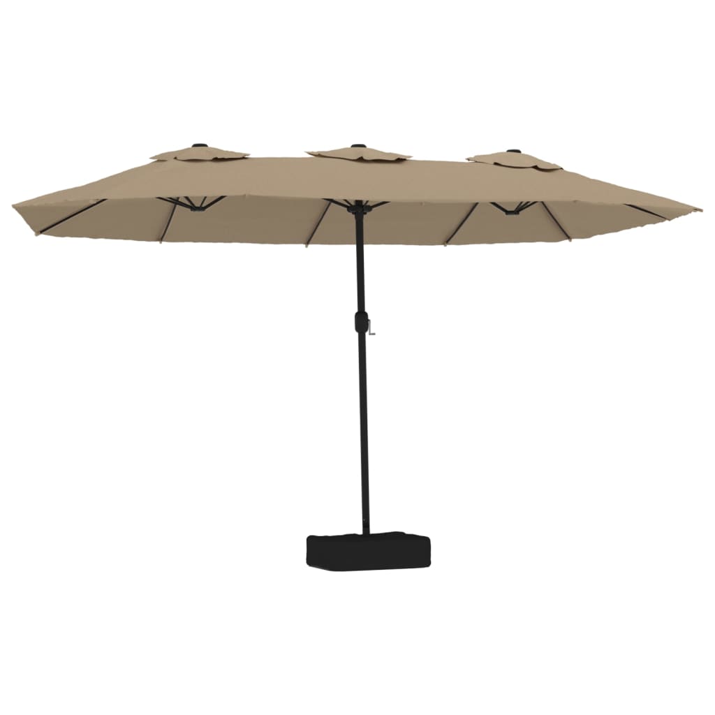 VidaXL Parasol dubbel 449x245 cm taupe