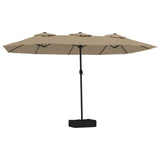VidaXL Parasol dubbel 449x245 cm taupe