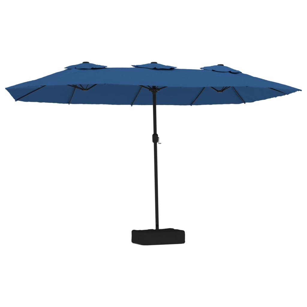 VidaXL Parasol dubbel dak 449x245 cm azuurblauw