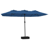 VidaXL Parasol dubbel dak 449x245 cm azuurblauw