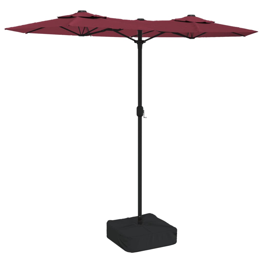 VidaXL Parasol dubbel 316x240 cm bordeauxrood